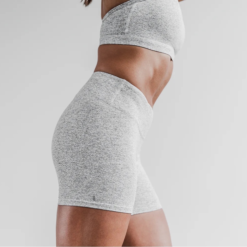 NoBull Mid Rise Plush Heather Shorts - 6 Inch Inseam